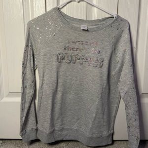 Girls “I was told there would be puppies” long sleeve shirt.